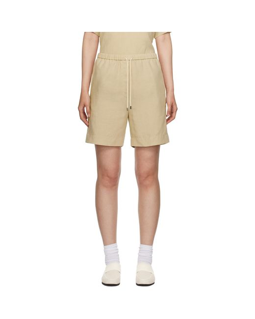 Totême Natural Toteme Beige Drawstring Shorts