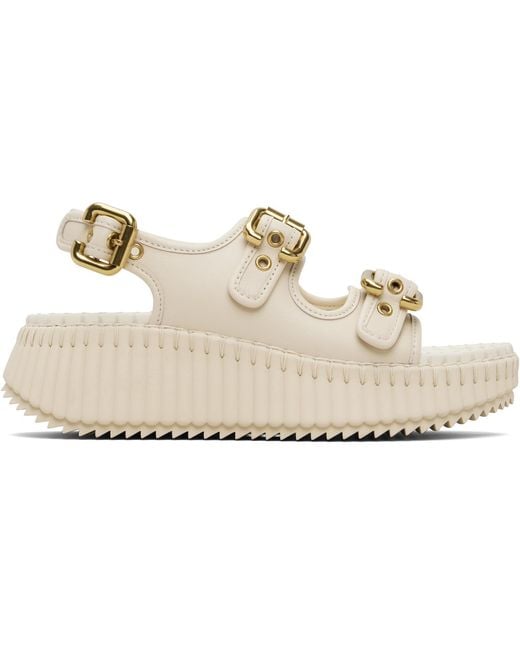 Chloé Black Nama Wedge Sandals