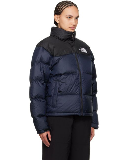 The North Face Navy & Black 1996 Retro Nuptse Down Jacket in Blue | Lyst