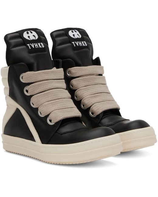 Rick Owens Black Geobasket Sneakers Men for men