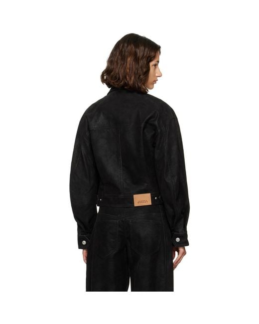 Isabel Marant Black Belma Faux-Suede Jacket