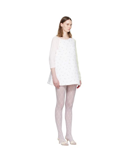 Ans Dostoevner White Formed Minidress