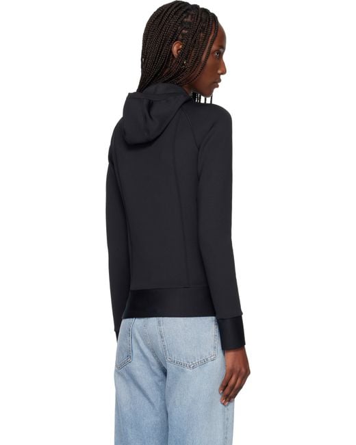 Valentino Black Embossed Logo Hoodie