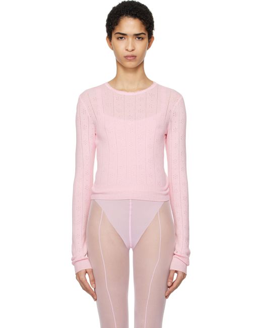 Skims ピンク Sweater Pointelle 長袖トップス Pink