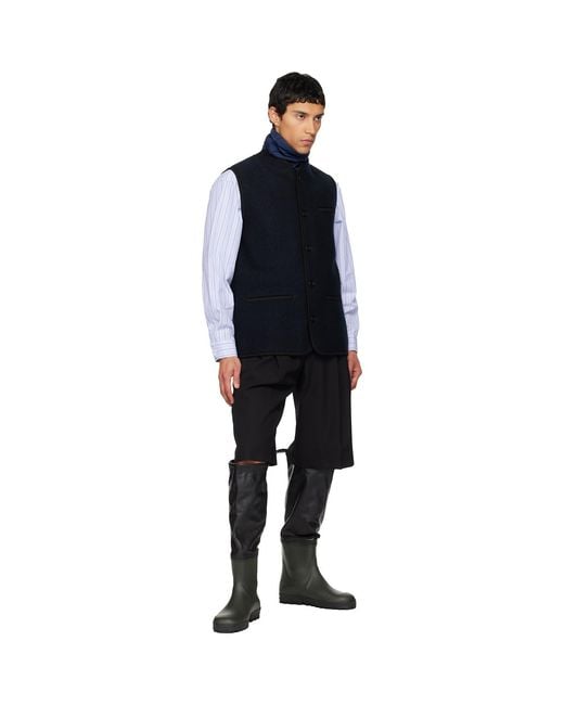 Rier Black Farmer Rain Boots for men