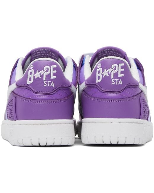 A Bathing Ape Purple Sk8 Sta #1 Sneakers for men