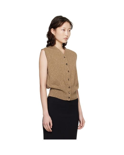 Cordera Black Khaki Flecked Cotton Waistcoat