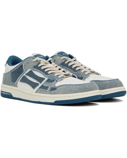 【AMIRI】ヴィンテージ デニム スケルトップ ロースニーカー Vintage Denim Skel Top Low Sneaker Slate Blue | The Webster