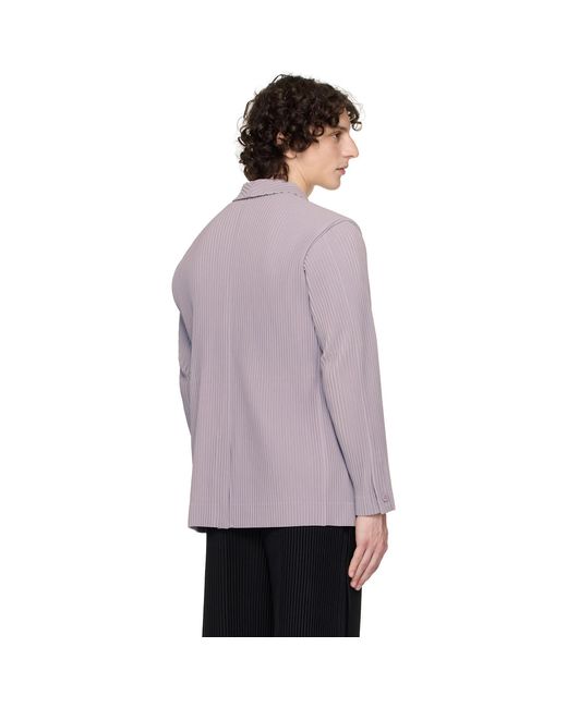 Homme Plissé Issey Miyake Purple Tailored Pleats 2 Blazer for men