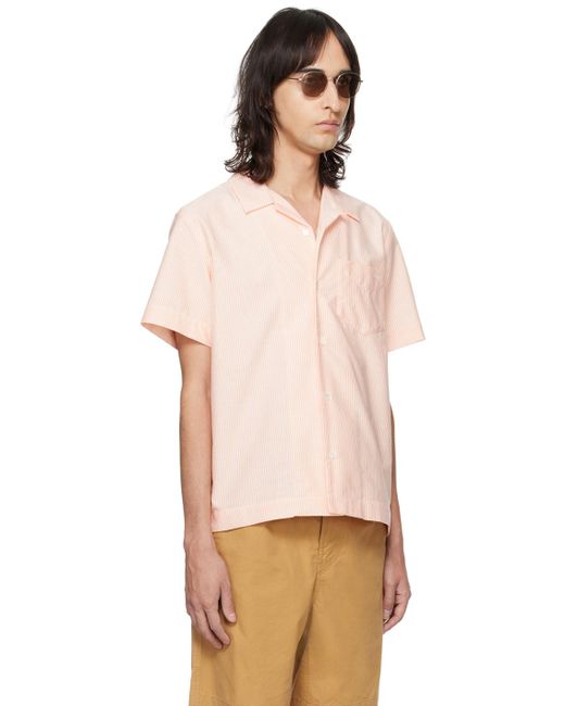 A.P.C. Multicolor . Orange & White Lloyd Shirt for men