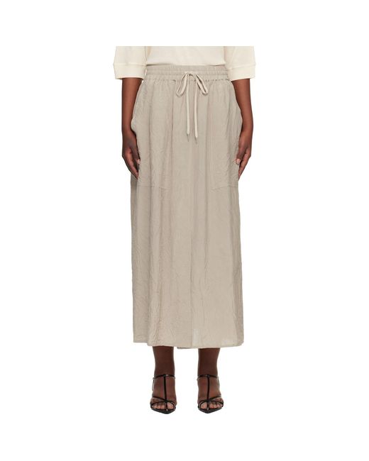 Studio Nicholson Natural Oates Midi Skirt