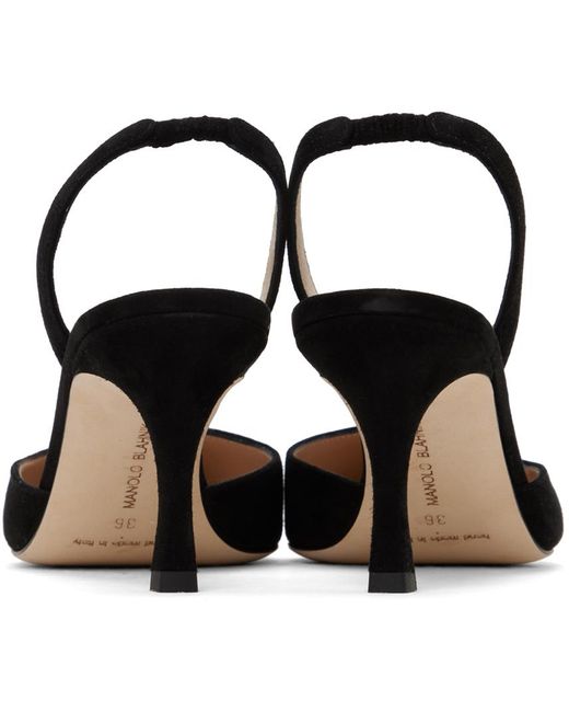 Manolo Blahnik Black Carolyne 70 Heels