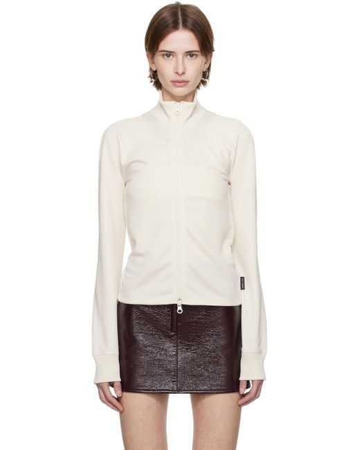 Courreges Black Off- Scuba Interlock Track Jacket