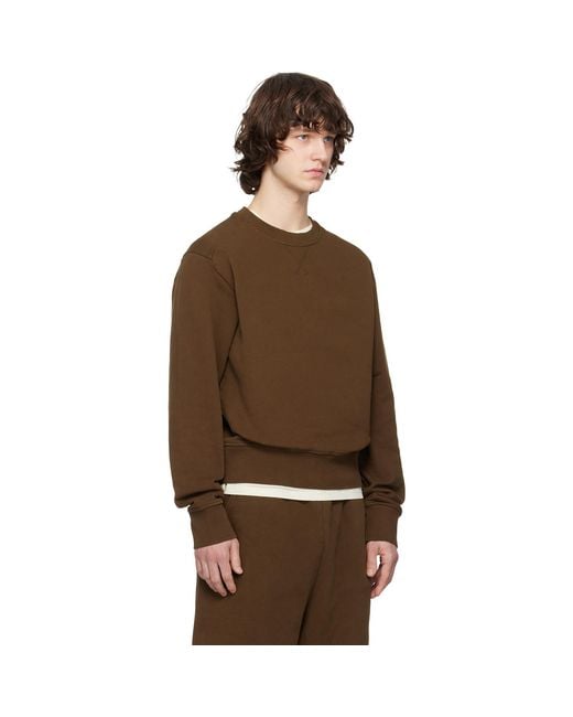 Entire studios Brown Pod Crew Sweatshirt for men