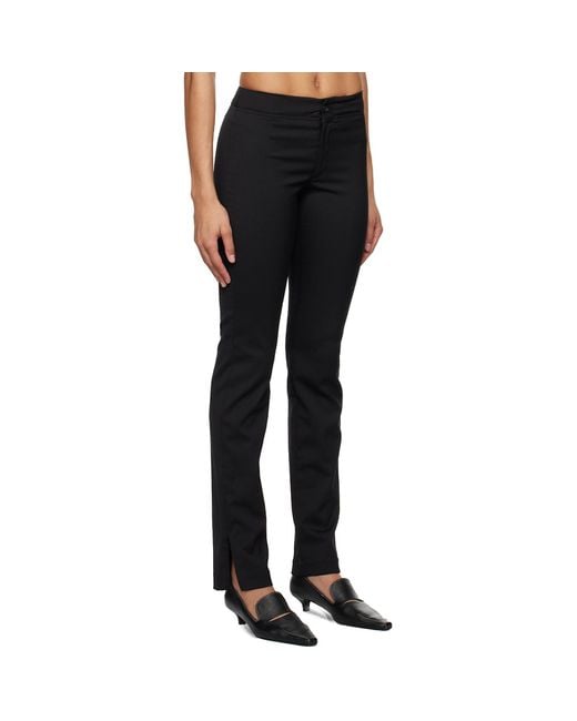 Filippa K Black Slim Zip Trousers