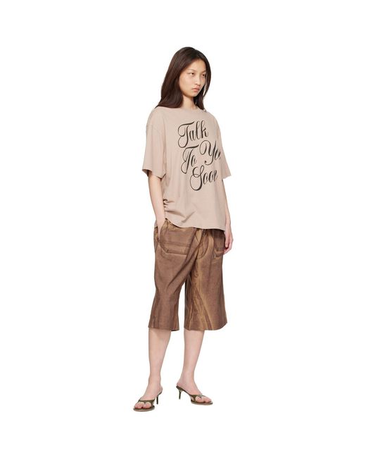 Acne Natural 'Talk To You Soon' T-Shirt