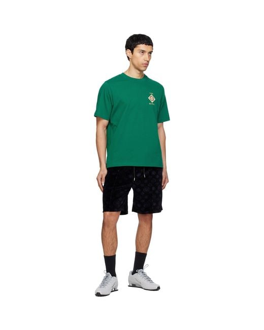 Casablanca Green Plafond Orne De Musique Short Sleeve T-Shirt for men