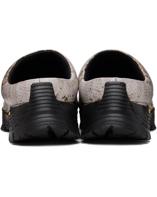 ANDERSSON BELL Black Khaki Raw Cut Mule Sneakers for men