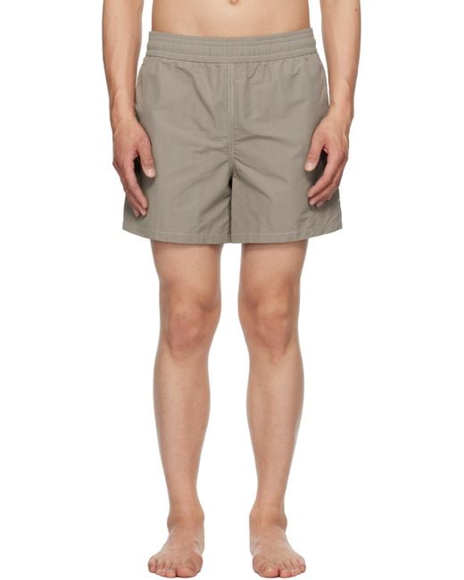 AMI Multicolor Taupe Beach Swim Shorts for men