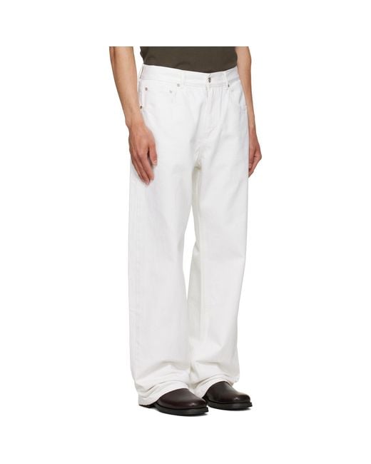 Second/Layer White Big Papi Jeans for men
