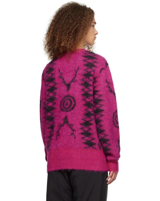 Pull rose à motif graphique en tricot jacquard South2 West8 pour homme en coloris Pink