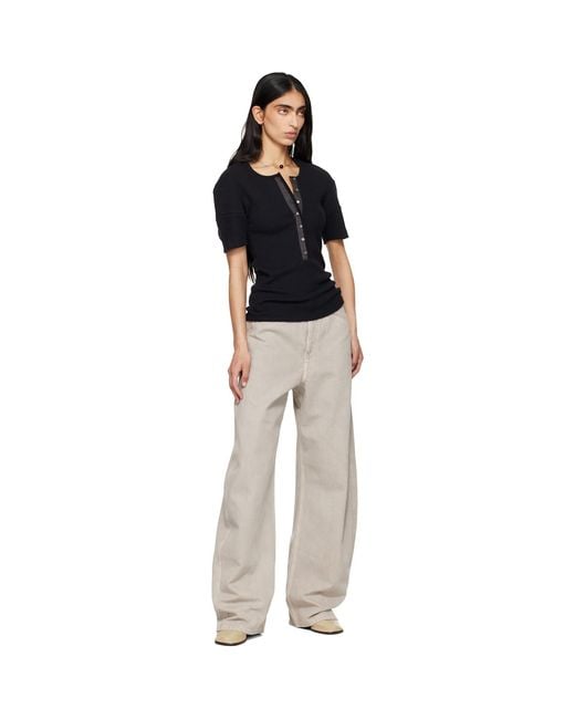 Lemaire Natural High Waisted Curved Jeans