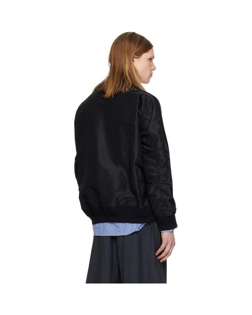 Sacai Black Sponge Sweat Pullover Sweatshirt for men