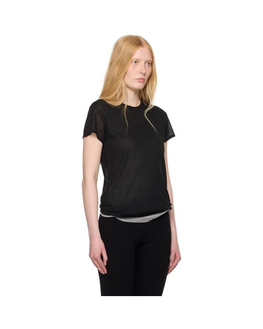 Totême Black Silk T-Shirt