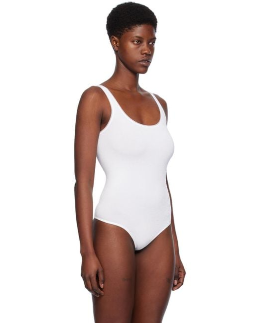 Wolford Black White Jamaika String Bodysuit