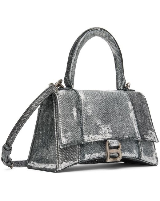 Balenciaga Gray 'hourglass Small' Shoulder Bag