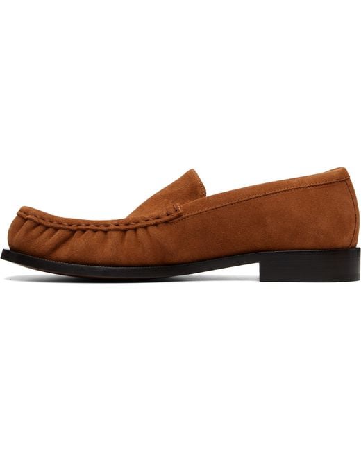 Dries Van Noten Brown Tan Suede Loafers for men