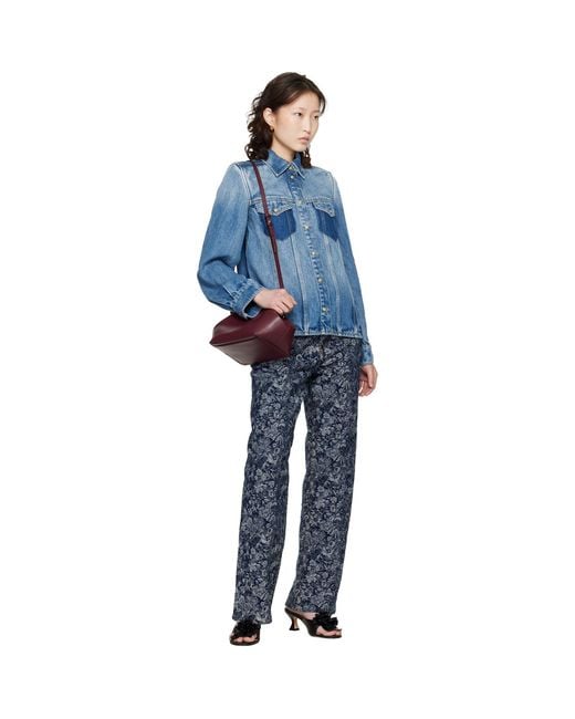 Ganni Blue Light Weight Denim Shirt