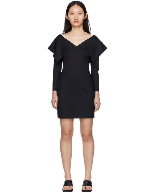 Robe Noire À Épaules Dénudées Rosetta Getty en coloris Black