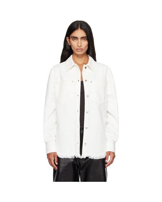 Ferragamo White Blouson Denim Jacket