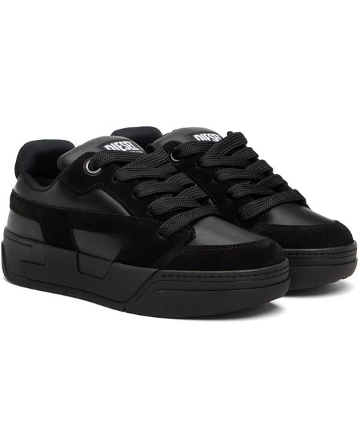 DIESEL Black D-Ollie-Monochrome Sneakers for men