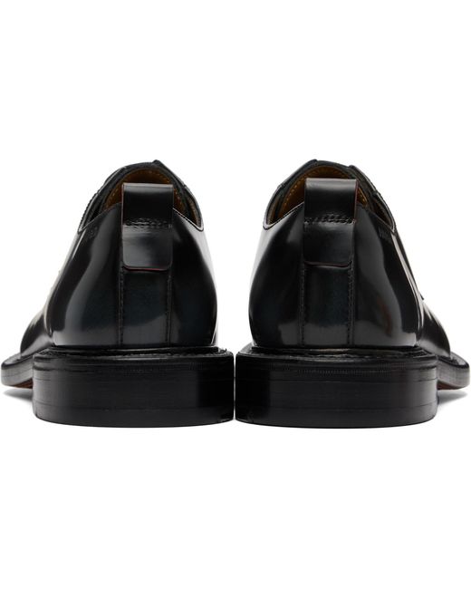 HUGO Black Leather Derbys for men