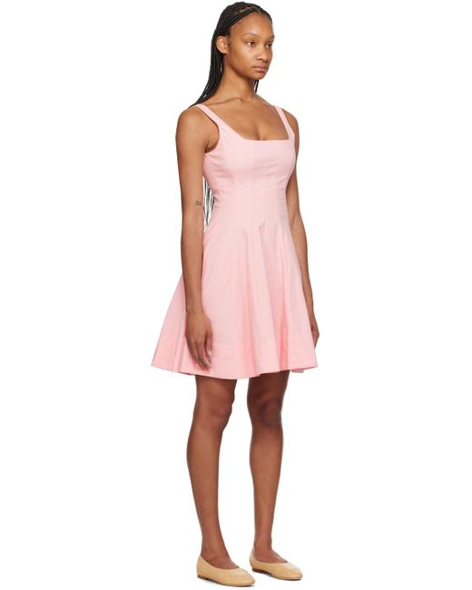 Robe courte wells rose Staud en coloris Pink