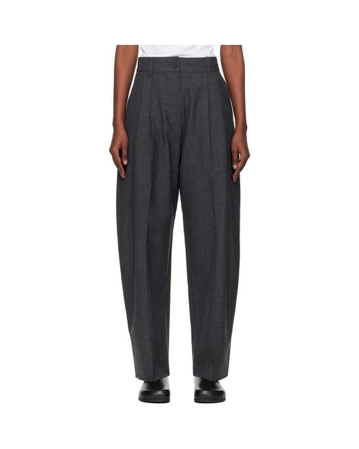 Studio Nicholson Black Acuna Heritage Wool Trousers