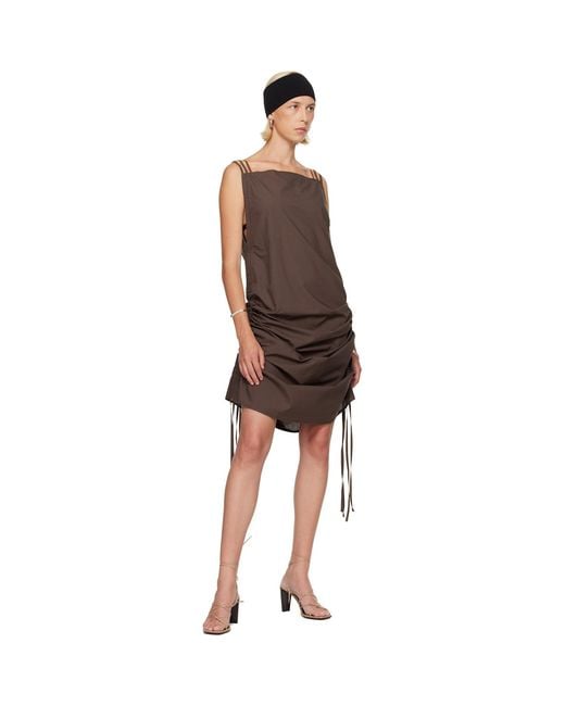 Baserange Brown Ssense Exclusive Pictorial Midi Dress