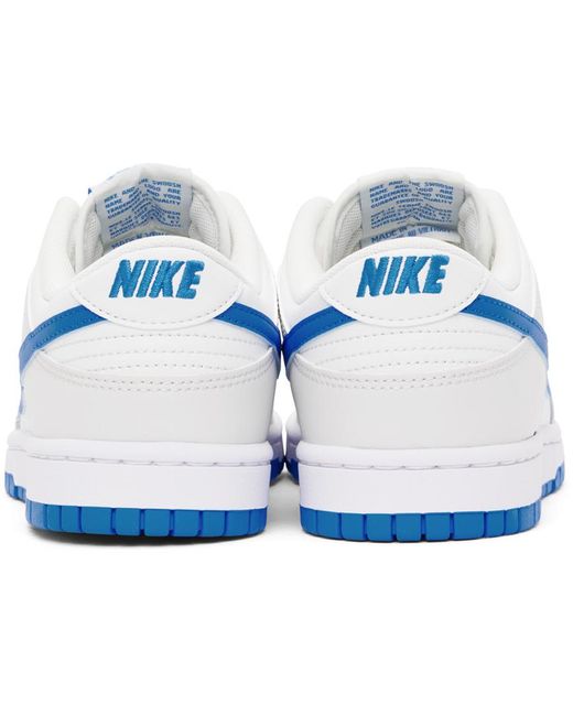 Nike Black Off-white & Blue Dunk Low Retro Sneakers for men