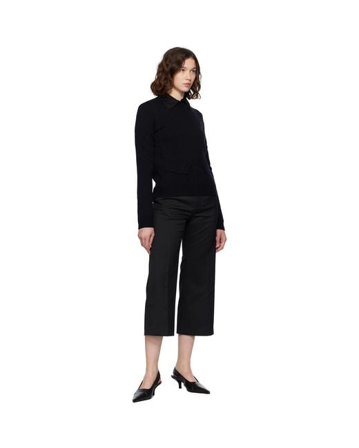 MM6 by Maison Margiela Black Wool Sweater