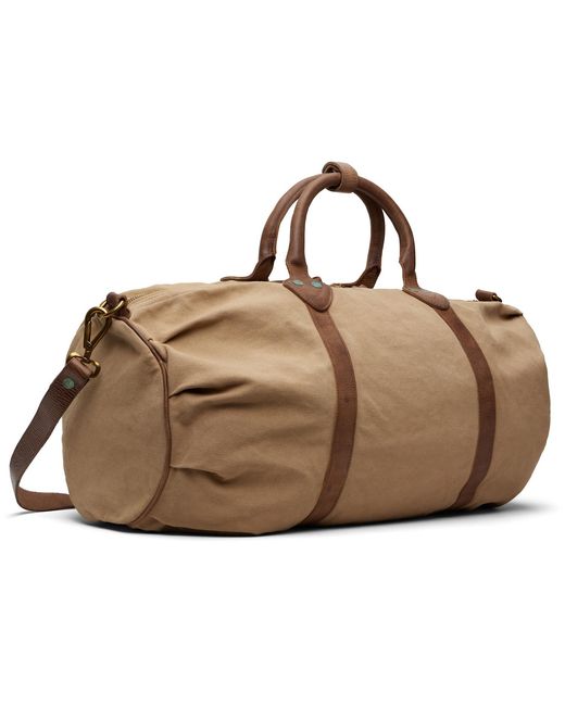RRL Black Tan Douglas Duffle Bag for men