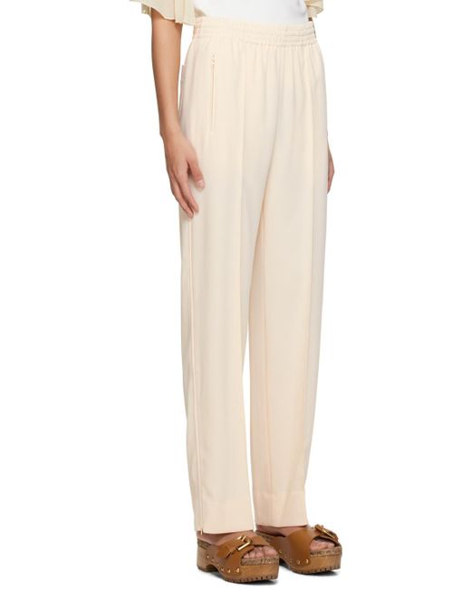 See By Chloé Natural Off-white City Fluid Trousers