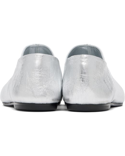 Dries Van Noten シルバー Slip On ローファー Black