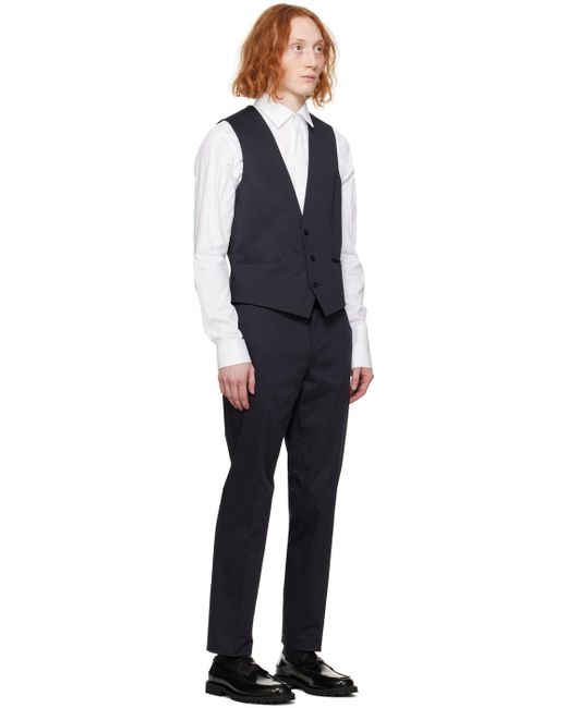 HUGO Black Navy Slim-fit Suit for men