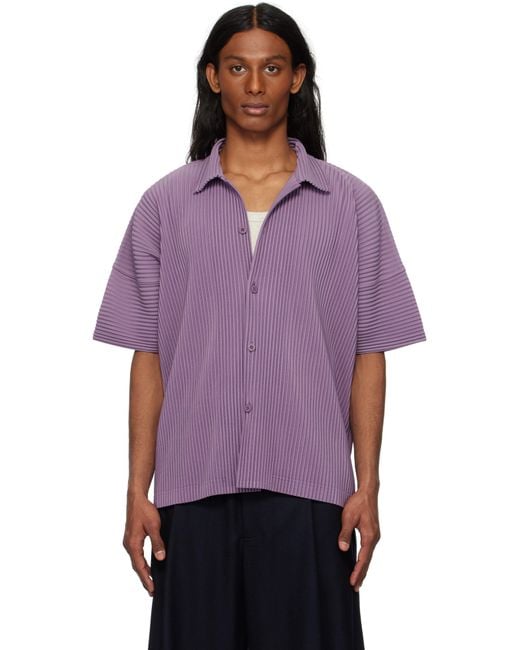Homme Plissé Issey Miyake Purple Monthly Color April Shirt for men