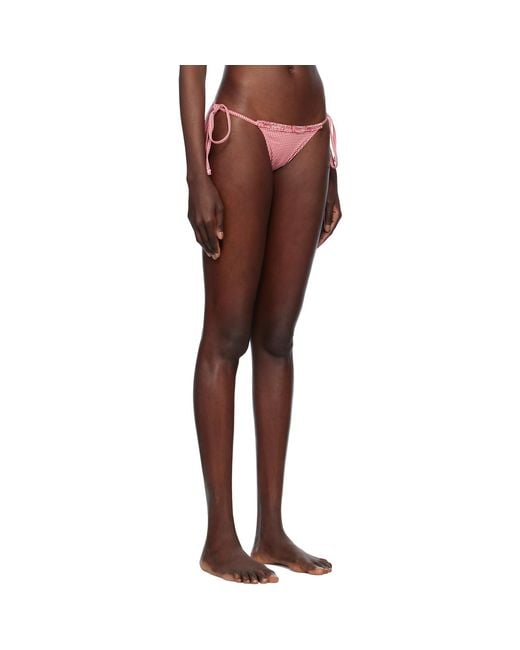 Frankie's Bikinis Red Divine Skimpy String Bikini Bottom