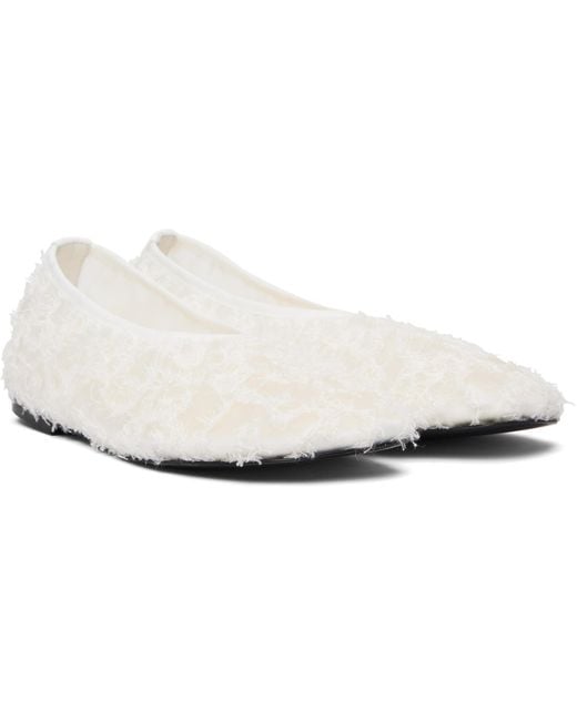 Proenza Schouler Black Glove Lace Ballerina Flats