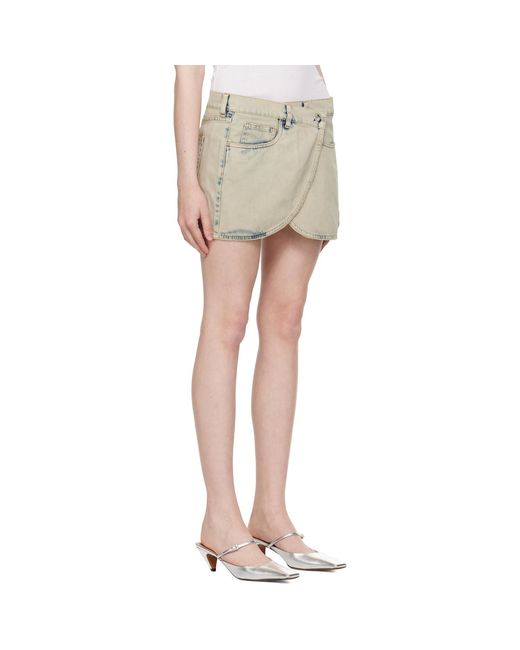 Coperni Natural Wrap Denim Miniskirt