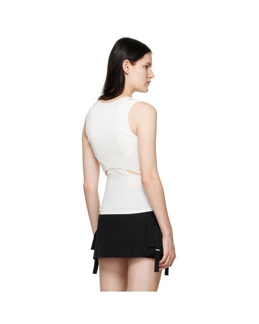 Dion Lee White Interlink Tank Top